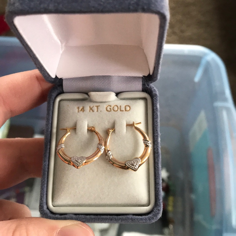 14K gold earrings